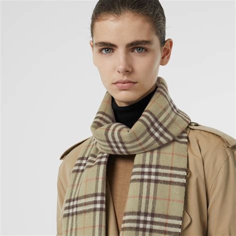 burberry women's cashmere check scarf|Burberry scarf 50 cashmere wool.